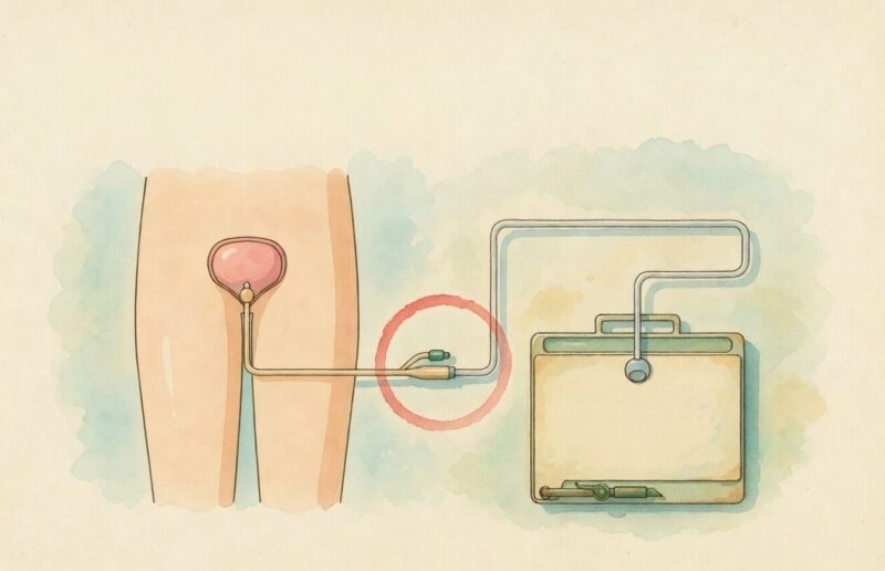 尿道カテーテルと尿バッグの仕組み